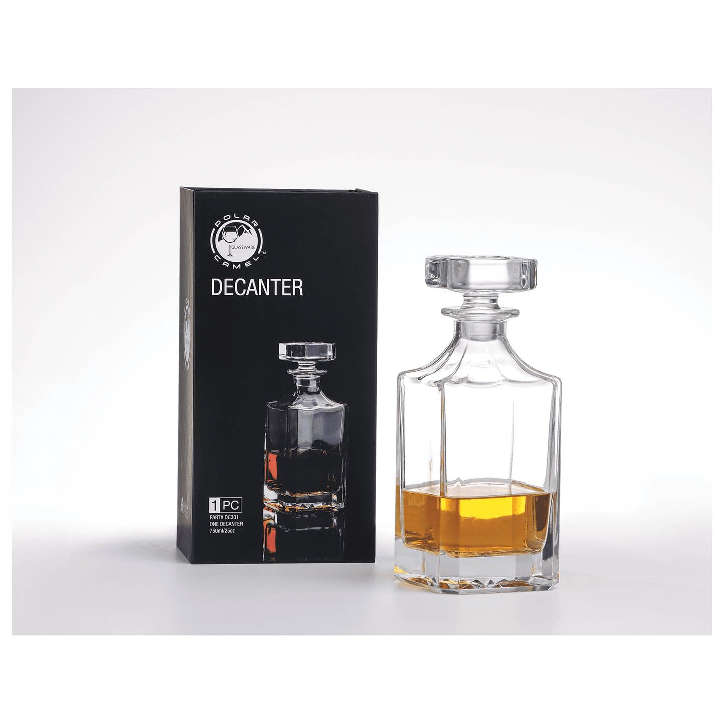 Custom 750ml Square Glass Decanter w/ Gift Box image 1