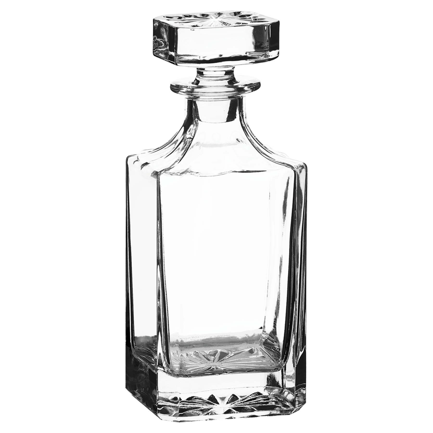 LSA International Rectangle Glass Decanter - 1000ml, Handmade Mouth-Blown For Whisky & Spirits