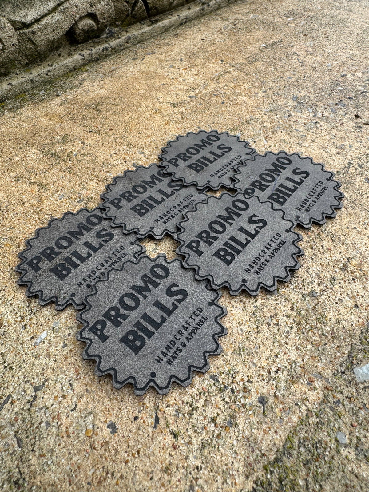 Dark Gray Premium Leatherette Patches