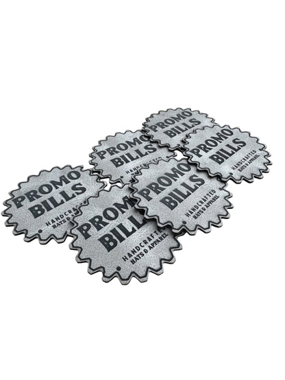 Gray Premium Leatherette Patches