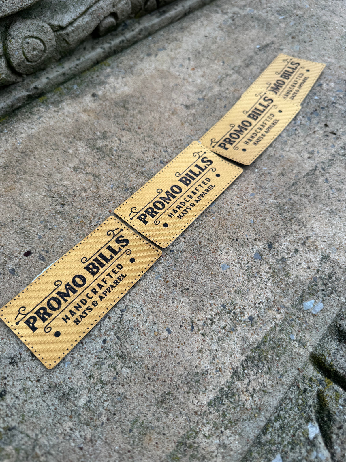 Carbon Gold Custom Leatherette Patch