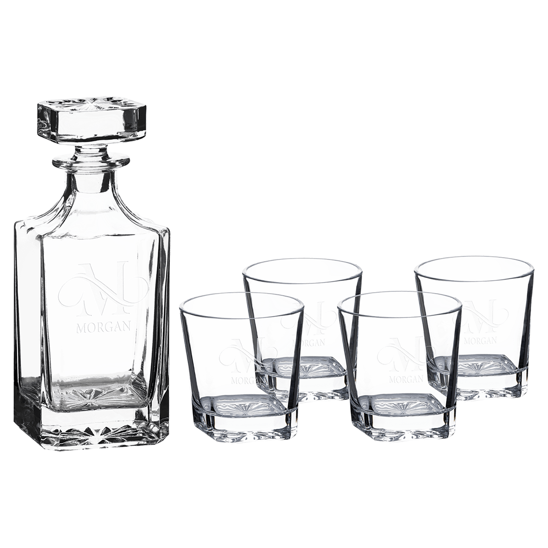 Custom 750ml Square Decanter Set image 0