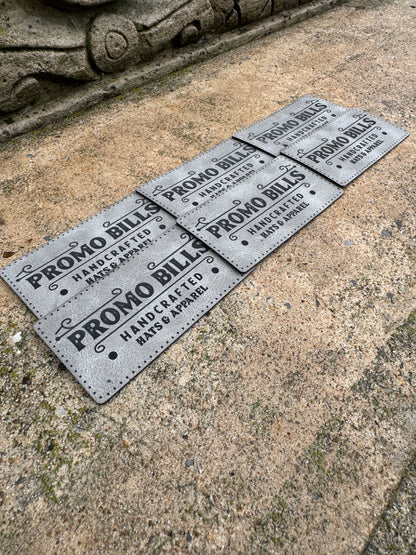 Gray Premium Leatherette Patches