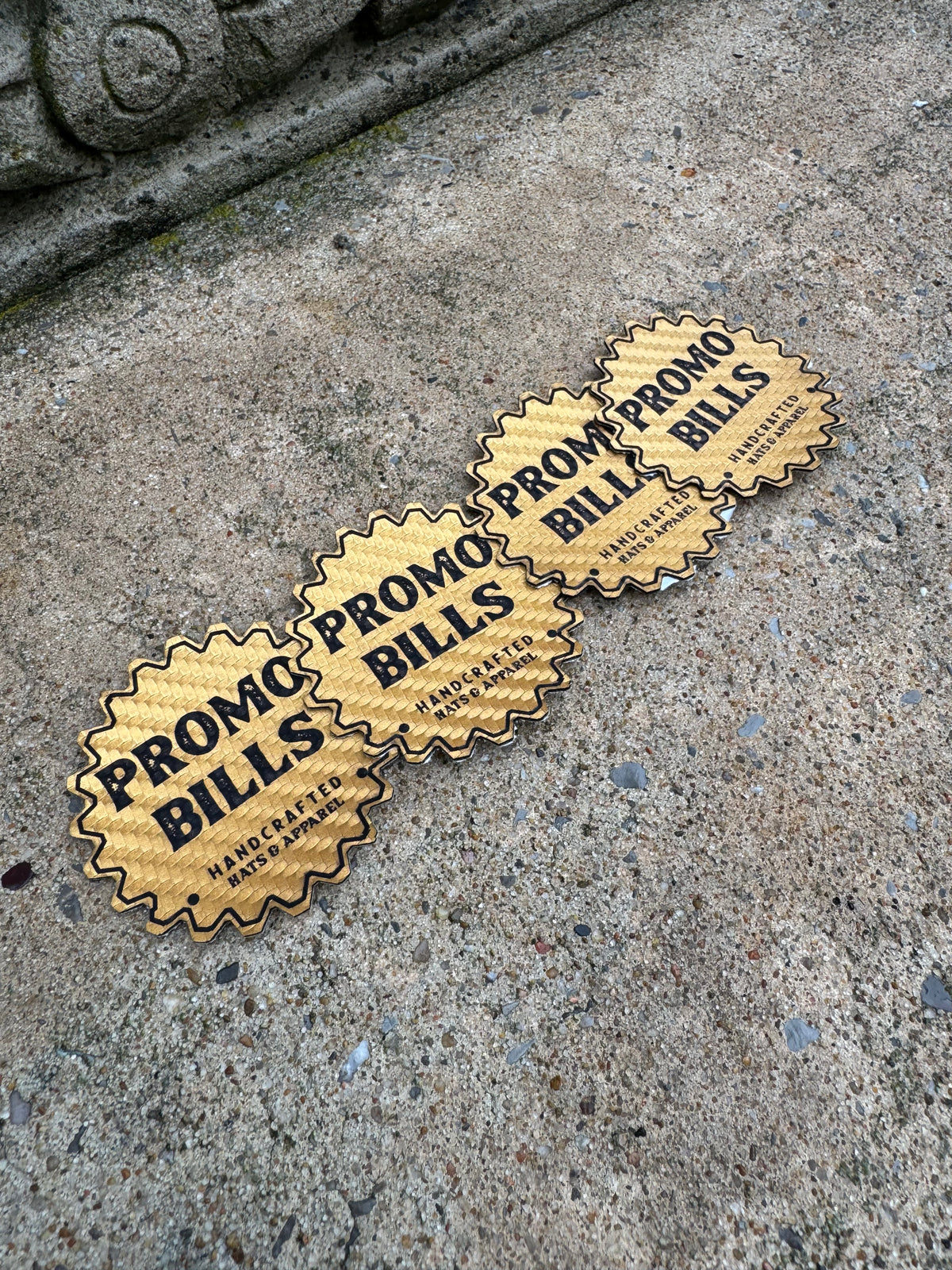 Carbon Gold Custom Leatherette Patch