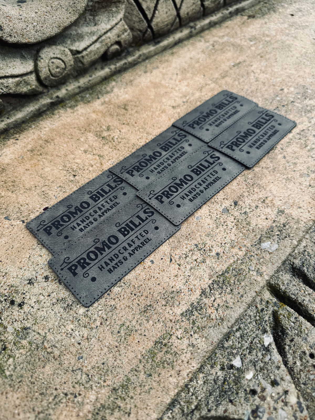 Dark Gray Premium Leatherette Patches