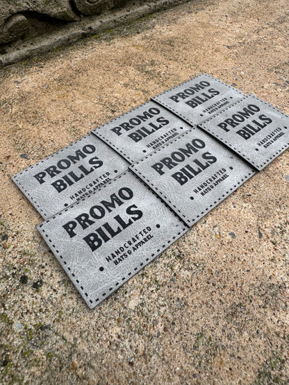 Gray Premium Leatherette Patches