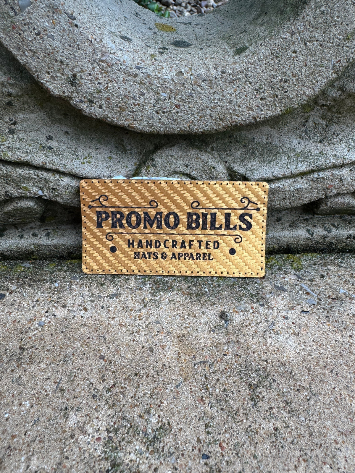 Carbon Gold Custom Leatherette Patch