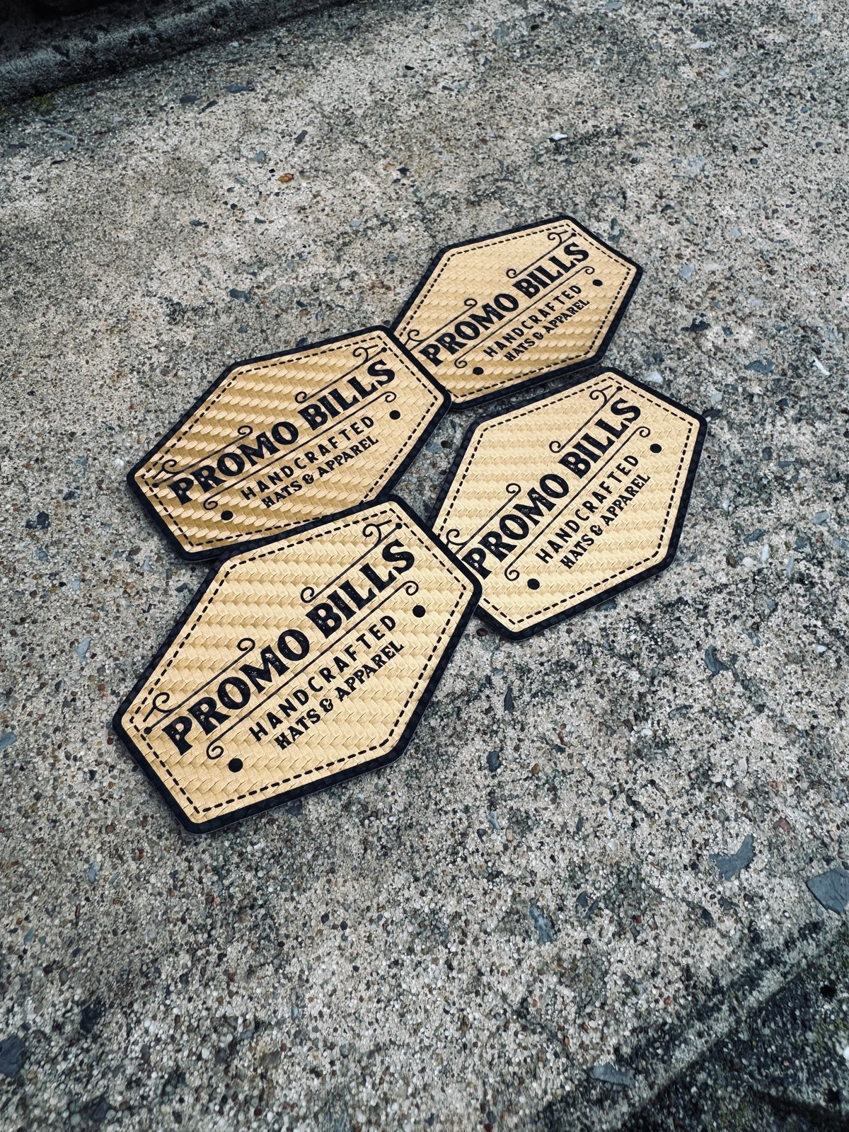 Carbon Gold Custom Leatherette Patch