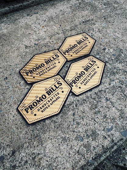 Carbon Gold Custom Leatherette Patch