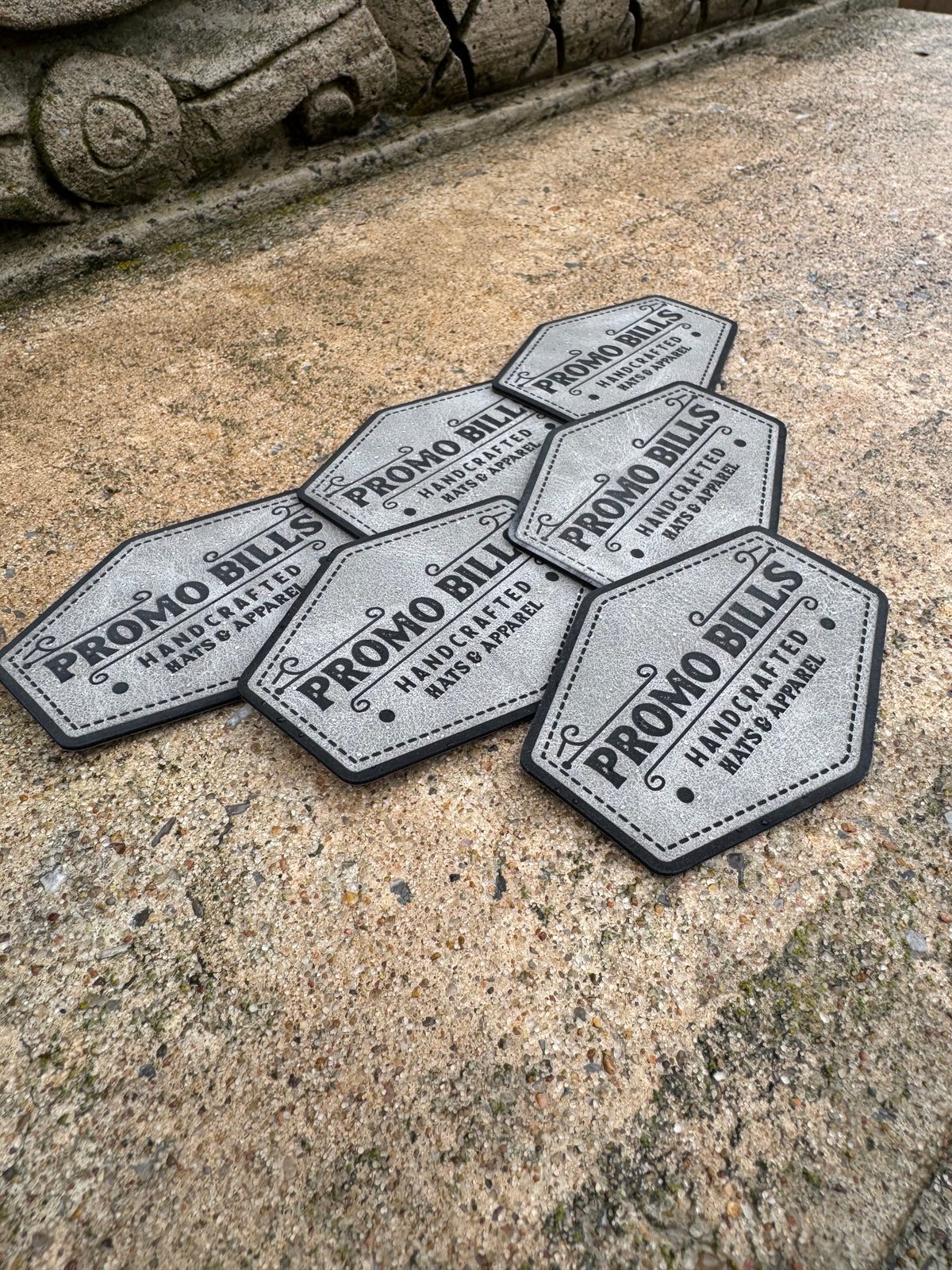 Gray Premium Leatherette Patches