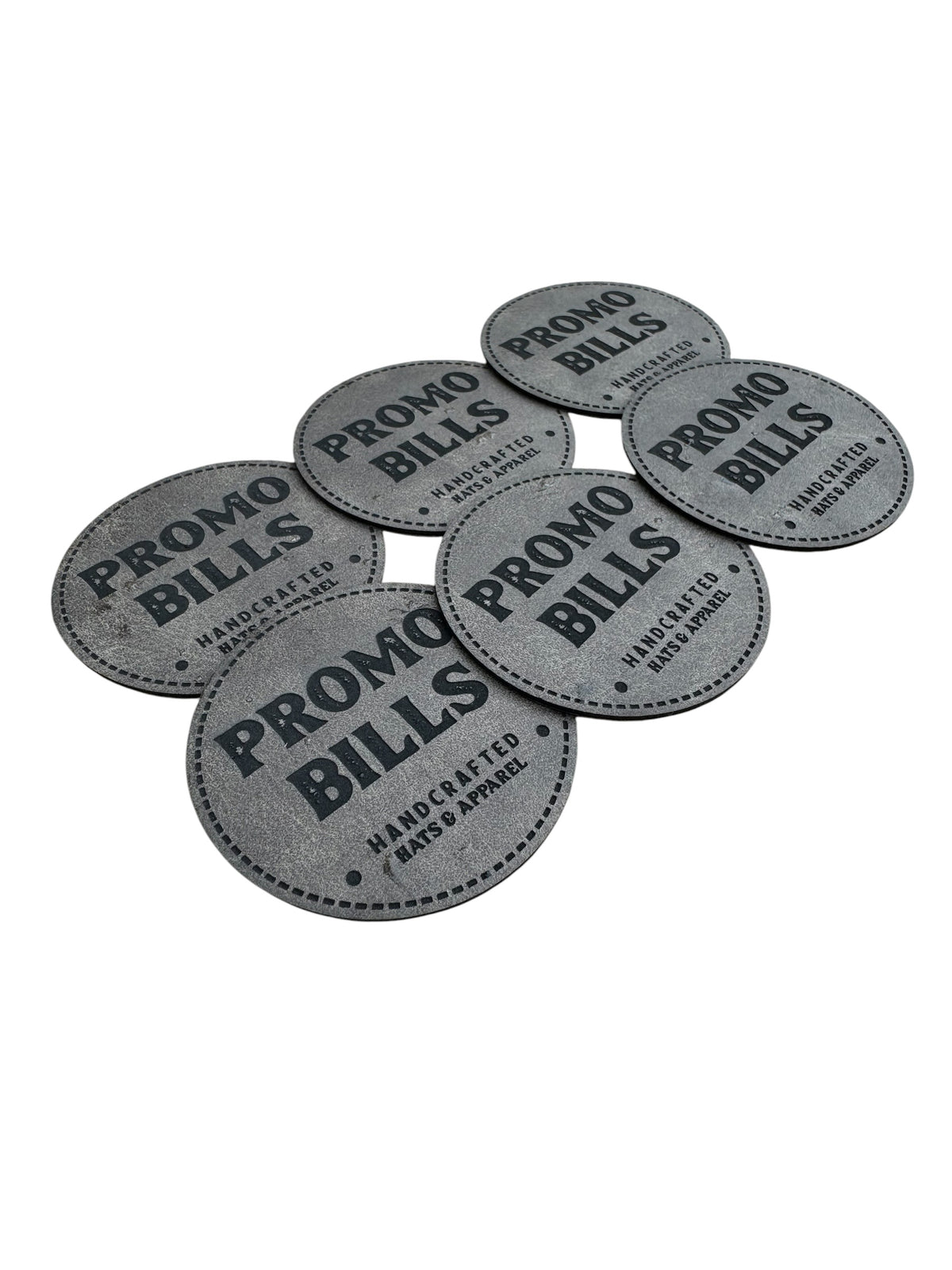 Dark Gray Premium Leatherette Patches