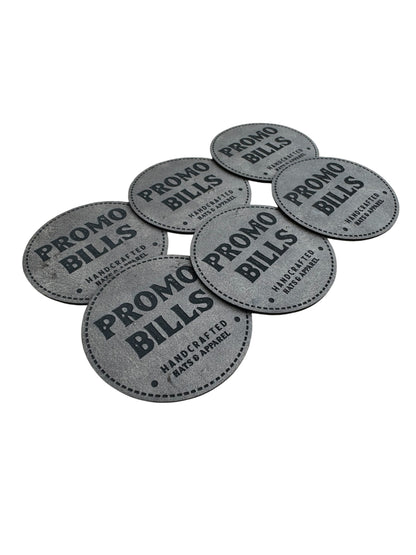 Dark Gray Premium Leatherette Patches