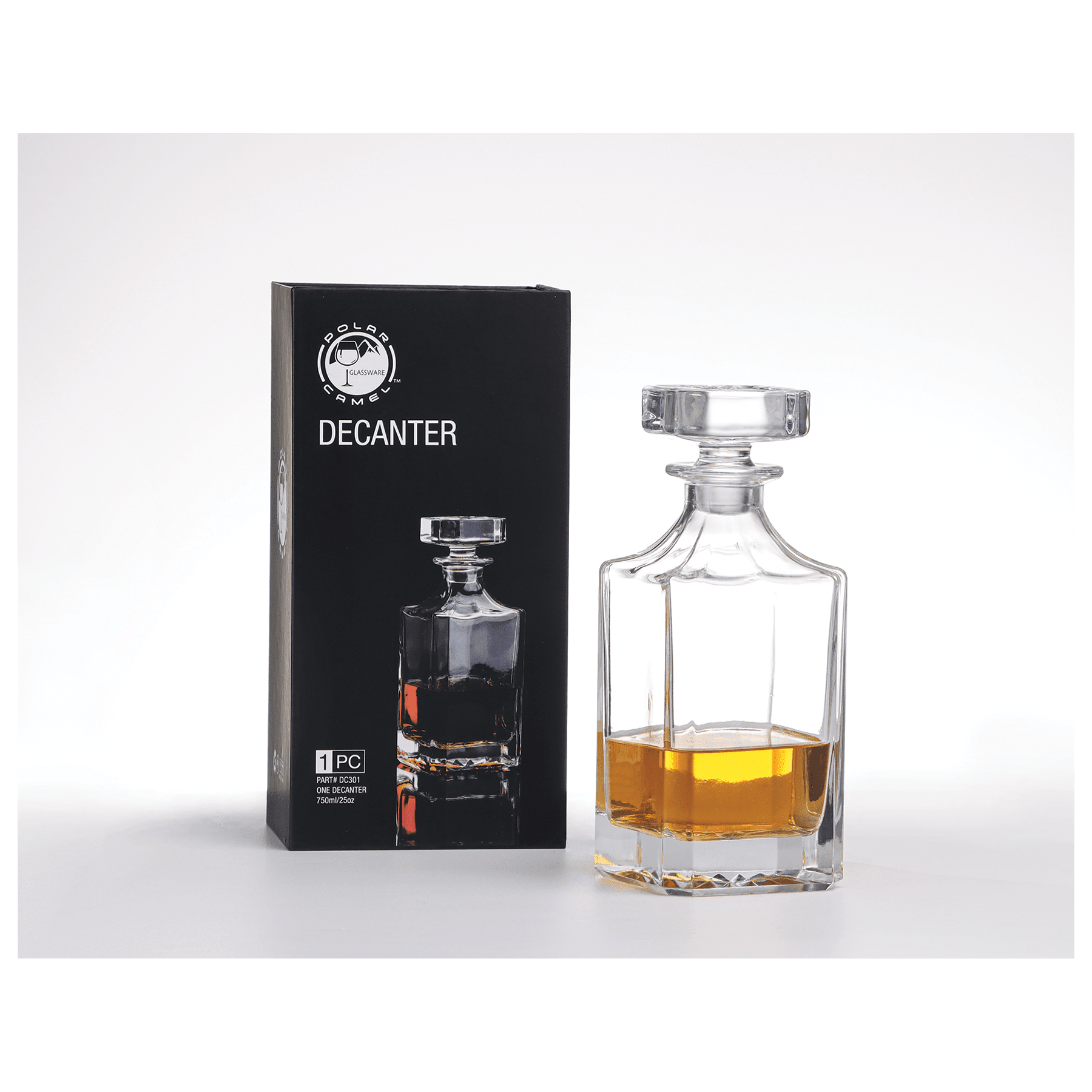 Custom 750ml Square Glass Decanter w/ Gift Box image 1