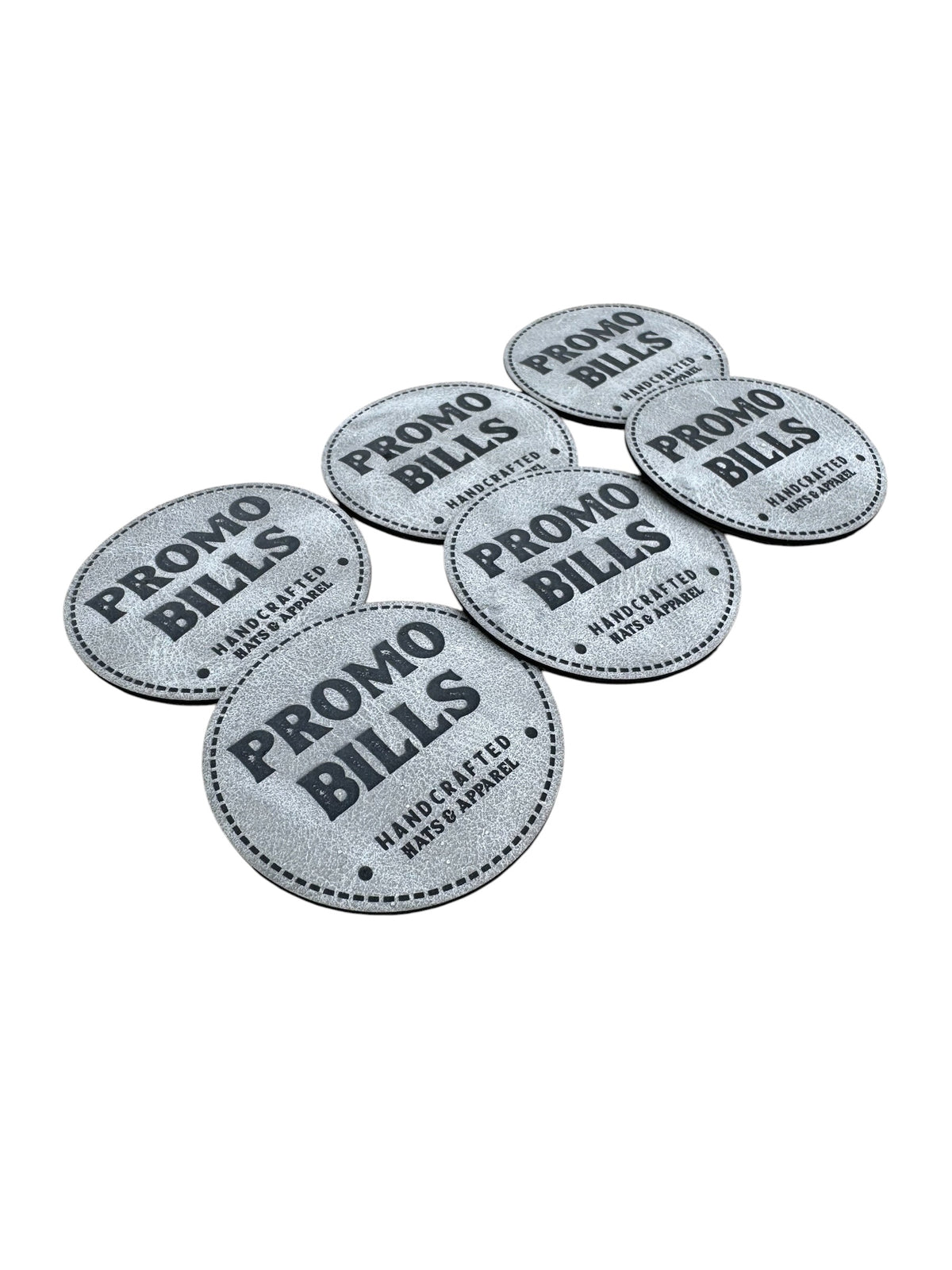 Gray Premium Leatherette Patches