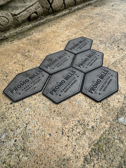 Dark Gray Premium Leatherette Patches