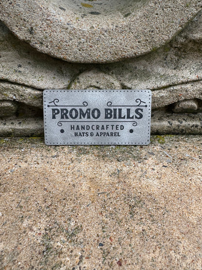Gray Premium Leatherette Patches