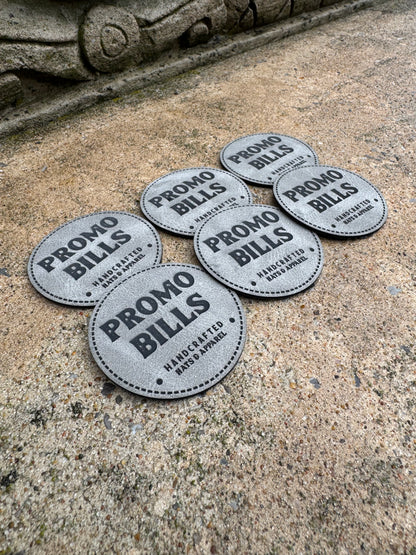 Gray Premium Leatherette Patches