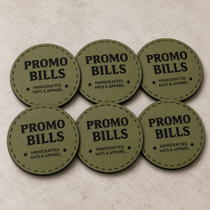 Olive Green Leatherette Patches