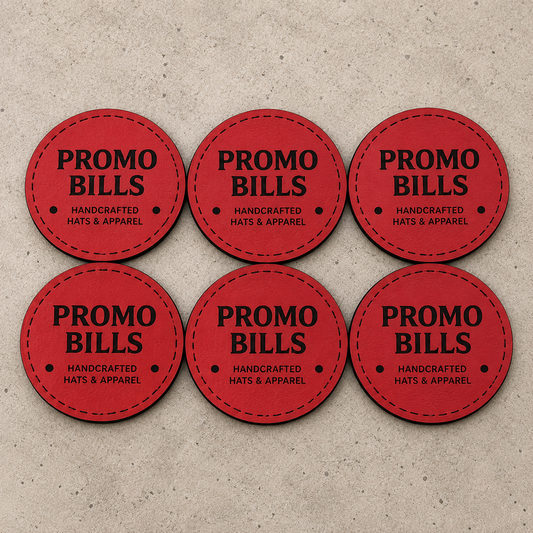 Red Leatherette Patches