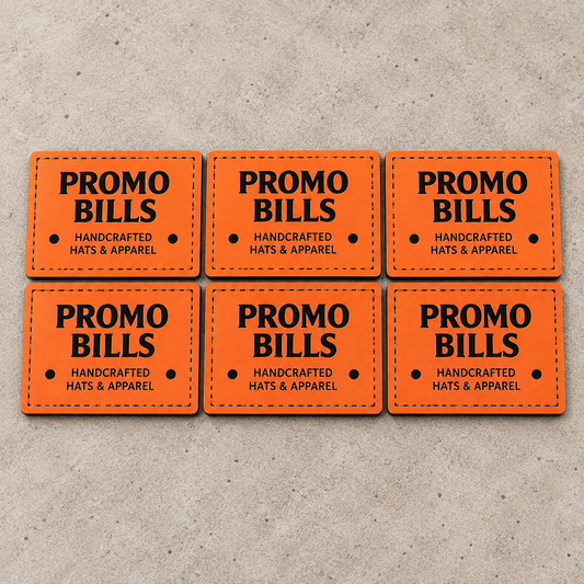 Neon Orange Leatherette Patches