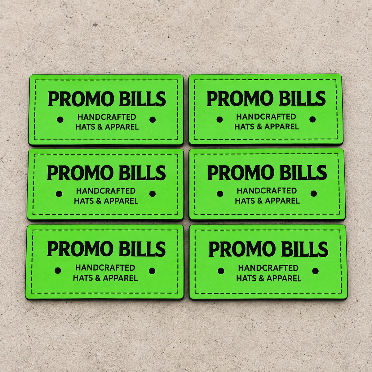 Neon Green Leatherette Patches