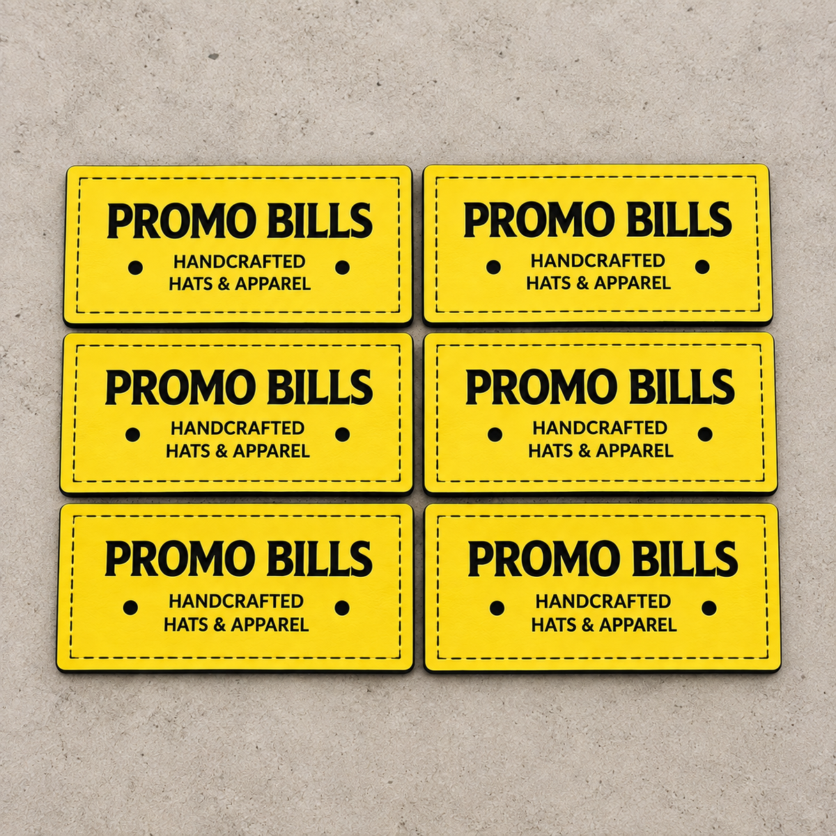 Neon Yellow Leatherette Patches
