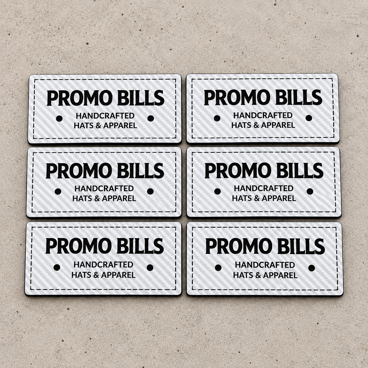 Carbon Silver Leatherette Patches