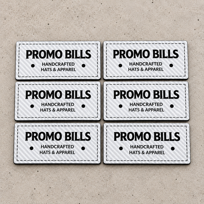 Carbon Silver Leatherette Patches