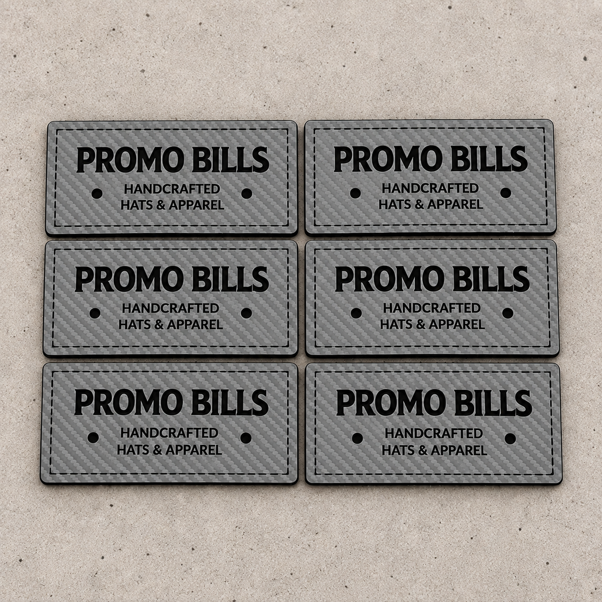 Carbon Gray Leatherette Patches