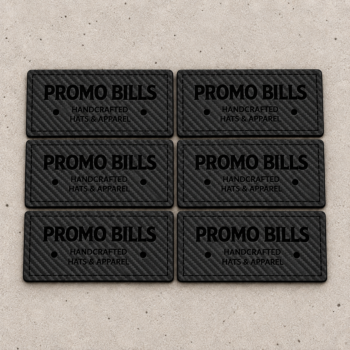Carbon Black Leatherette Patches