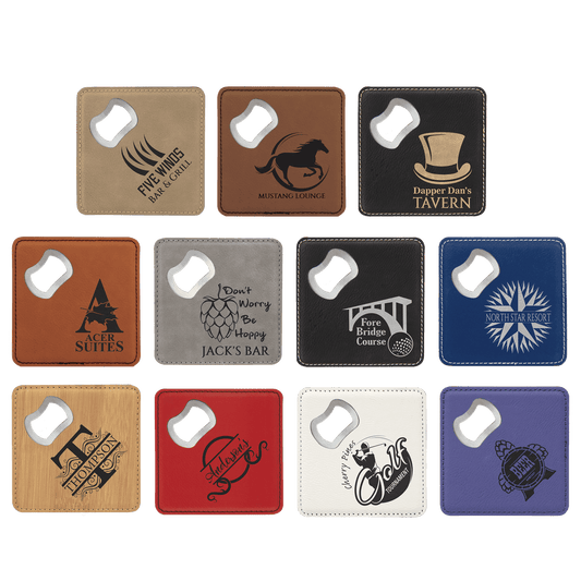Set of 6 Coaster w/ bottle opener