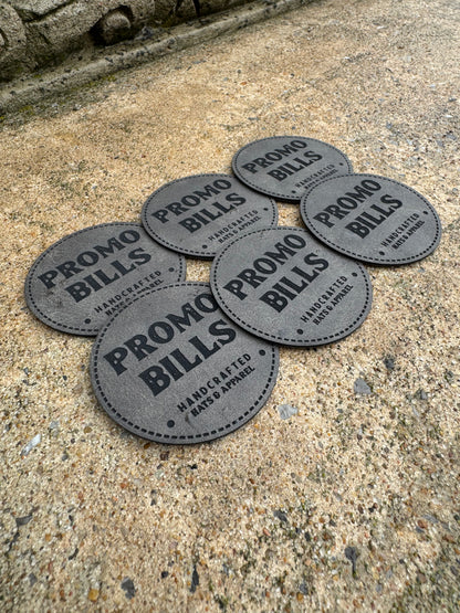 Dark Gray Premium Leatherette Patches