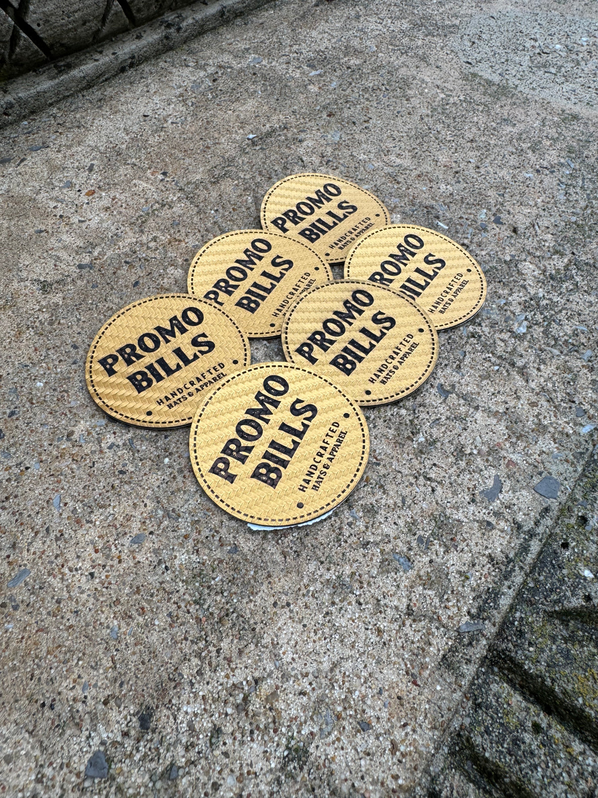 Carbon Gold Custom Leatherette Patch