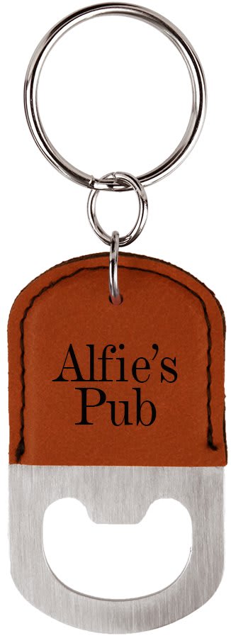 Leatherette Opener Keychain